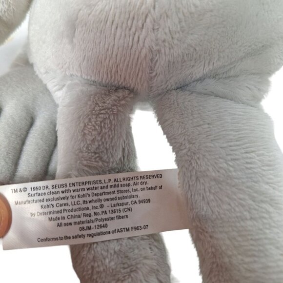 Kohls Cares Dr Seuss Natch Gray If I Ran The Zoo Plush Stuffed Animal 19" - Picture 7 of 7